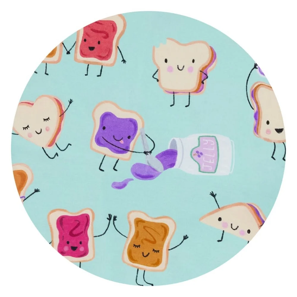 NIB Little Sleepies Lunch Buddies Bandana Bib- Bamboo, PB & J, Baby, Soft, Cozy